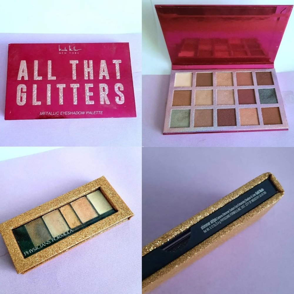 2pc Nicole Miller metallic All That Glitter+ Physicians Formula Gold Shimmer SET